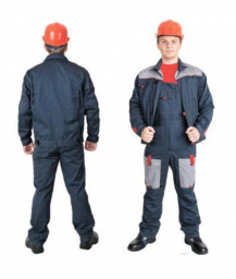 Костюм летний Фаворит-2 куртка, п/к темно-серый/серый 2020