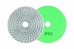 Круг 100мм алмазный гибкий шлифовальный Р50 мокрое шлифование ВИХРЬ