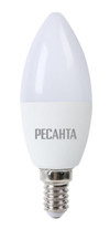 Лампа светодиодная LL-R-C37-5W-230-3K-E14 (свеча, 5Вт, тепл., Е14) Ресанта