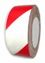 Лента сигнальная 75мм*200м красно-белая UNIBOB