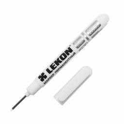 Маркер перманентный фетровый 0,5мм удлиненный наконечник белый LEKON Pika
