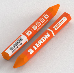 Мелок восковой для мокрых и грязных поверхностей 15*105мм LEKON WOSK оранжевый