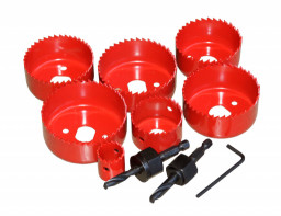 Набор коронок по дереву 6шт.+ 2 адаптера "ЭНКОР"