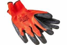 Перчатки нейлоновые с рифленым латексным покрытием