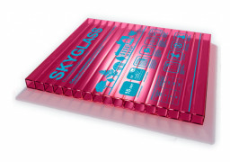 Поликарбонат сотовый SKYGLASS 4мм красный 2,1*6