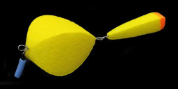 Поплавок зимний Двойной желтый маленький