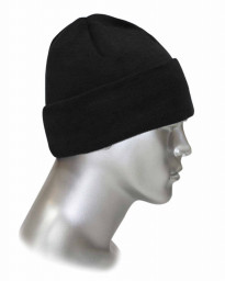 Шапка трикотажная полушерстяная Люкс черная