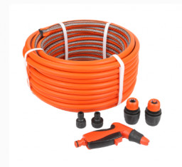 Шланг поливочный ТЭП d=1/2 12,7 мм Жук Классик 25 м с коннекторами и пистолетом Эрго